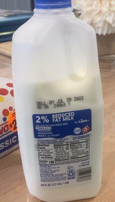 2% reduced fat milk