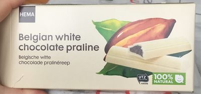 Barre de chocolat blanc praline