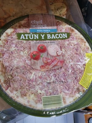 Pizza atún y bacon
