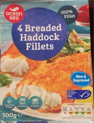 Breaded haddock fillets