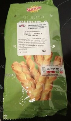 Flûtes feuilletées oignon ciboulettes