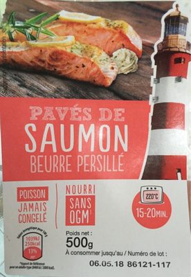 Pavés de saumon beurre persillé