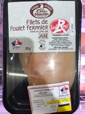 Filets de poulet fermier jaune