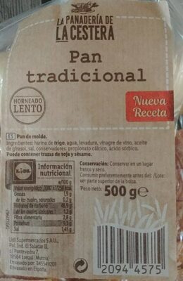Pan tradicional "nueva receta"