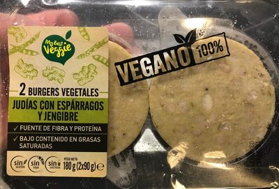 Burgers Vegetales de Judías con Espárragos y Jengibre