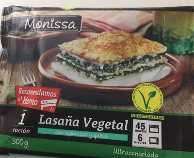 Lasaña espinacas y queso