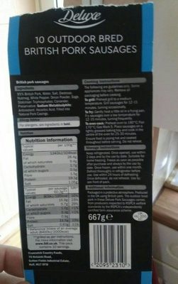 British pork sausages