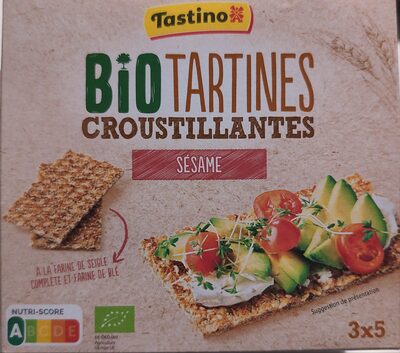 Tartines croustillantes sésame bio