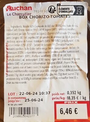 Box Chorizo-Tomates
