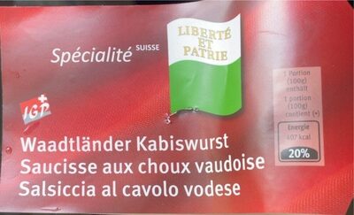 Saucisse aux choux vaudoise