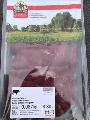 Viande des grisons IGP