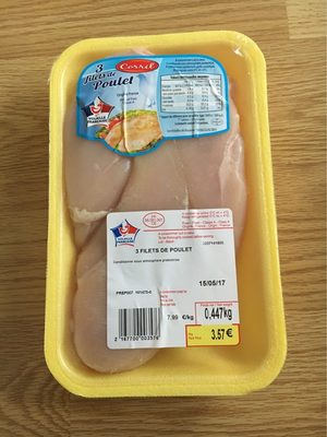 3 filets de poulet
