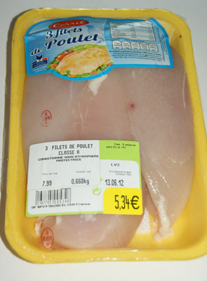 3 filets de Poulet