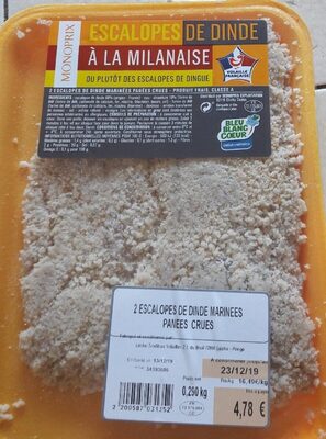 Escalopes de dinde à la milanaise