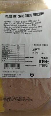 Mousse pur canard