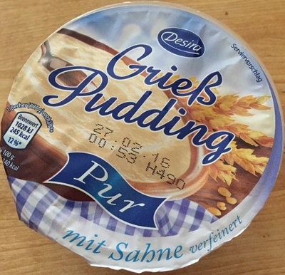 Grieß Pudding Pur