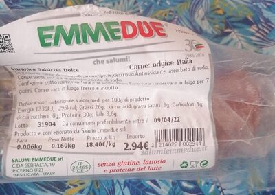 Lucani a salsiccia dolce