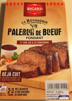 Paleron de boeuf fondant et son jus à la vigneronne
