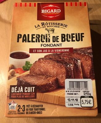 Paleron de boeuf fondant