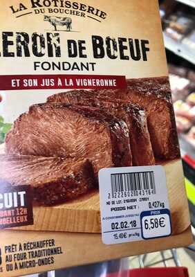 Paleron de bœuf fondant