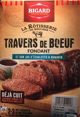 Travers de bœuf fondant et son jus d'échalotes & romarin