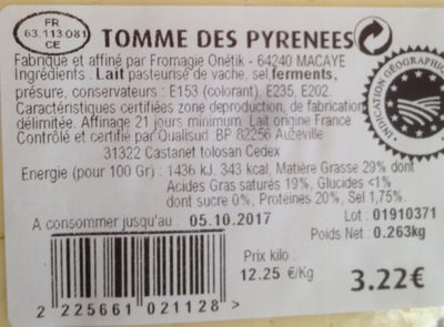 Tomme des pyrenees
