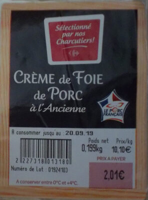 Crème de foie de porc à l'ancienne