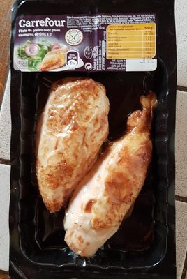 Filets de poulet avec peau saumurés et rôtis x2