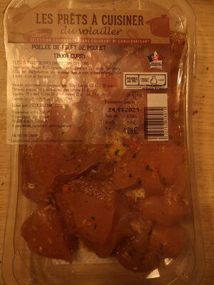 Poêlée de filet de poulet Tikka curry