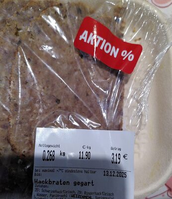 Hackbraten gegart