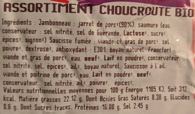 Assortiment choucroute bio