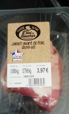 Jarret avant de porc demi-sel
