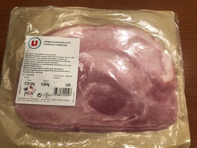 Jambon superieur avec couenne 4 tranches