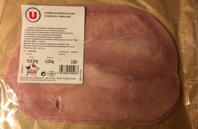 Jambon supérieur sans couenne 4 tranches