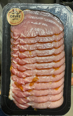 Bacon fumé en tranches