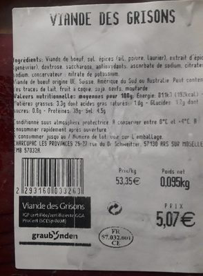 Viande des grisons