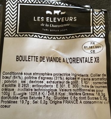 Boulette de viande à l'Oriental