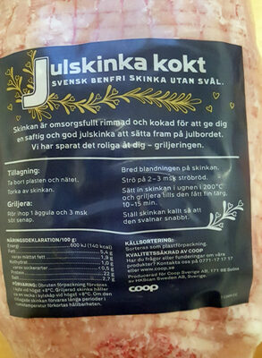 Julskinka Kokt