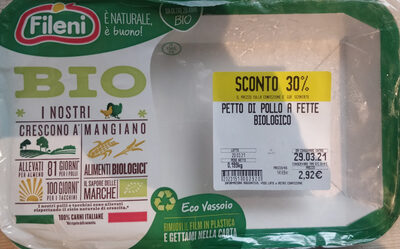 Petto di pollo a fette biologico