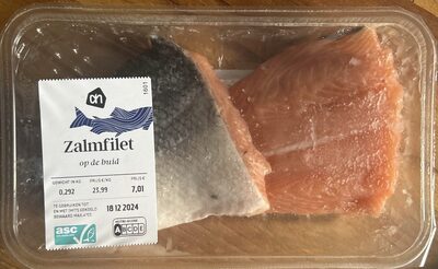 Zalmfilet op Huid