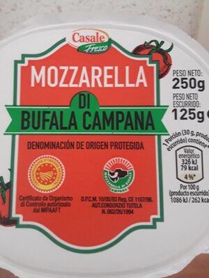 Mozzarella di búfala campana