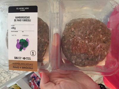 Hamburguesas de pavo y brócoli
