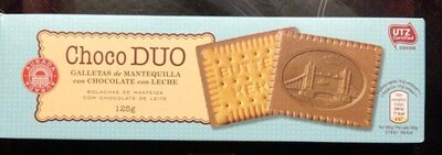 Choco Duo galletas de mantequilla con Chocolate de Leche