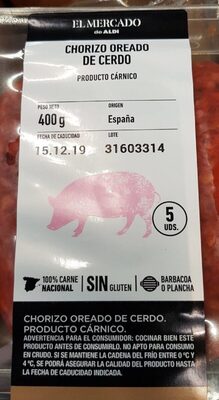 Chorizo oreado de cerdo