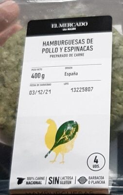 Hamburguesa Pollo Espinaca