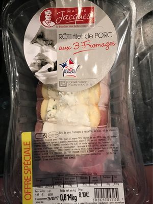 Roti filet de porc aux trois fromages