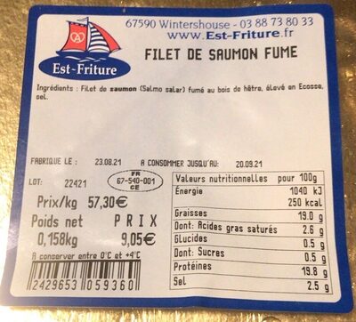 Filet de saumon fume