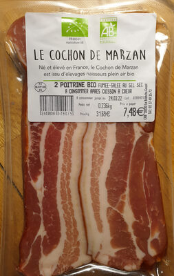 Poitrine Bio Fumee-salee au sel sec