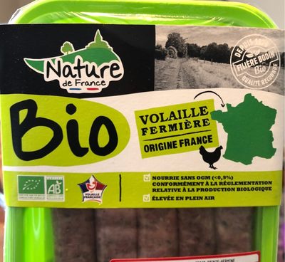 Saucisses de volailles bio aux herbes