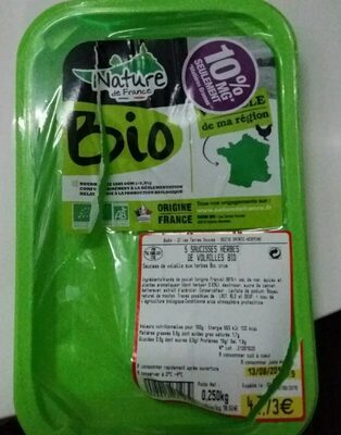 5 saucisses aux herbes de volaille bio